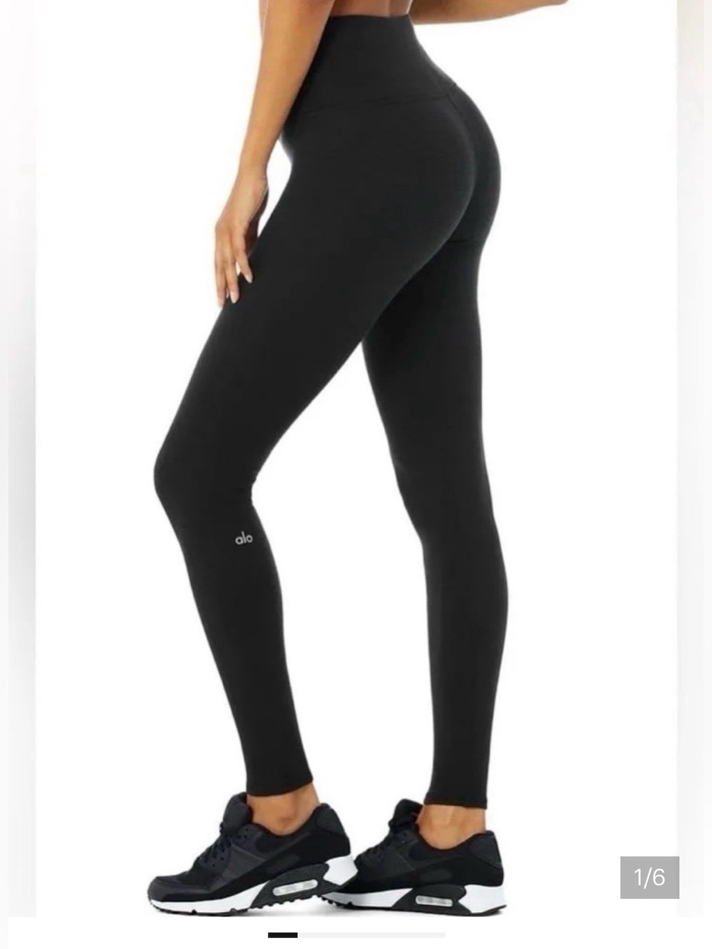 ALO Yoga Black High-Waist Waffle Leggings